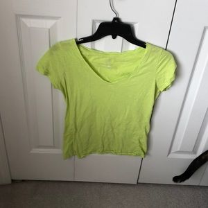 neon yellow shirt